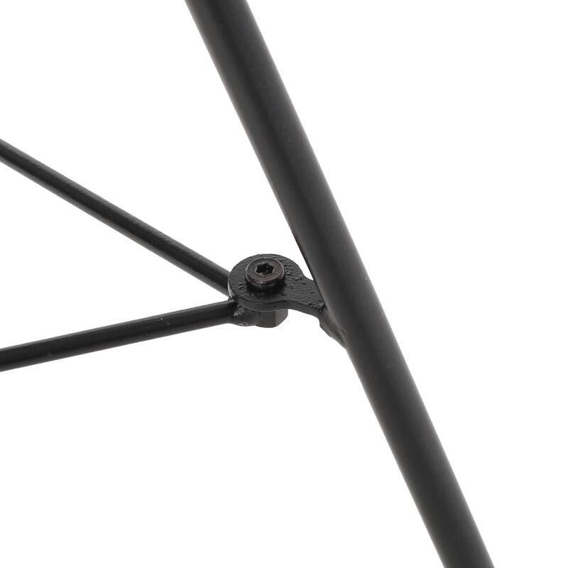 Modern Outdoor Rattan Side Table with Tempered Glass