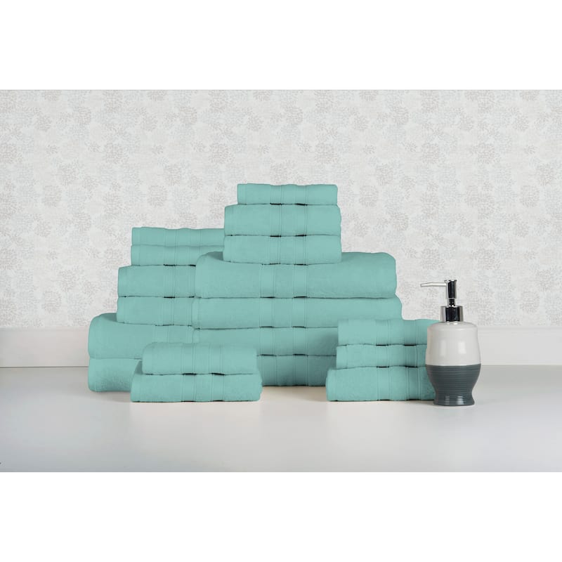 Bibb Home 18 Piece Egyptian Cotton Towel Set