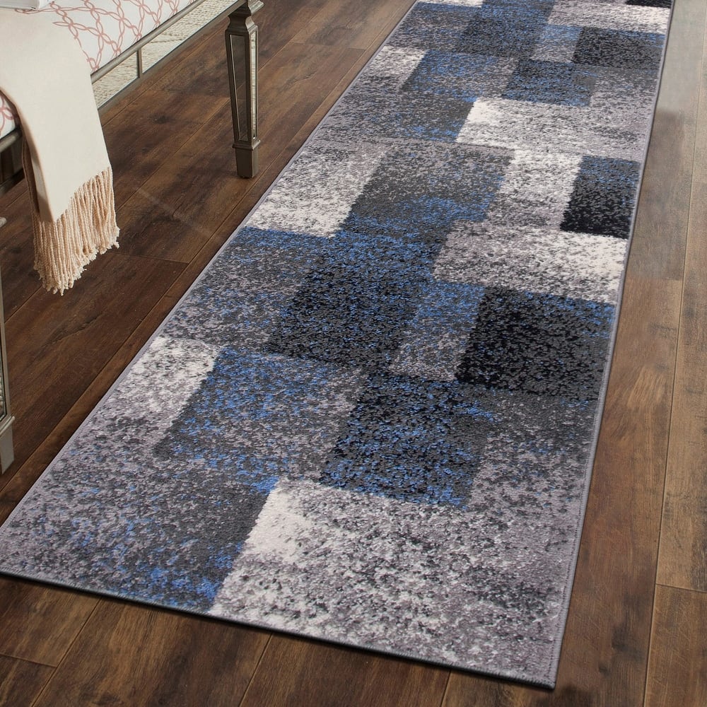 World Rug Gallery Modern Geometric Boxes Area Rug