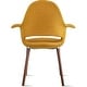 preview thumbnail 24 of 56, Set of 2 Organic Upholstered Fabric Modern Armchairs with Dark Walnut Brown Wooden Legs for Dining Room Office or Accent Chair