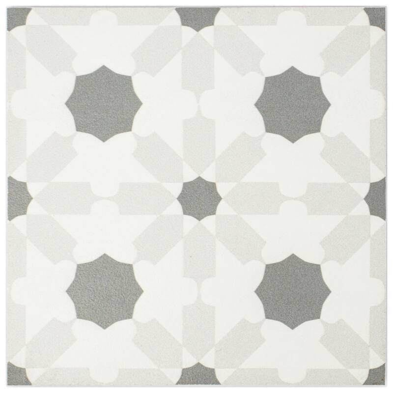 Felix 7 in. x 7 in. Greyscale Matte Porcelain Wall and Floor Tile