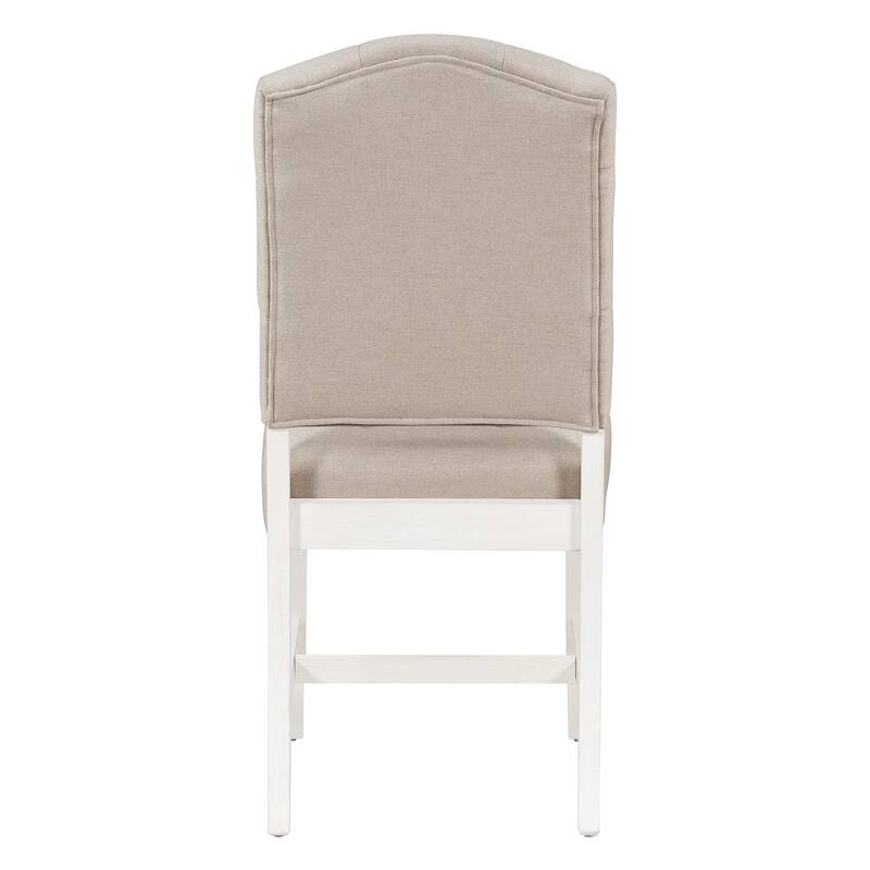 Vintage Style Dining Chair Set, Button Tufted Chairs with Upholstered Seats, for Dining Rooms, Espresso, 4-Piece Set