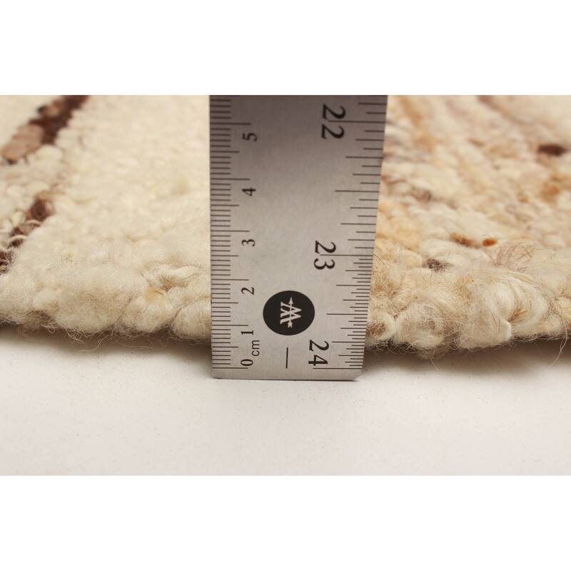 ECARPETGALLERY Braid weave Sienna Tan Wool Rug - 5'3 x 7'2