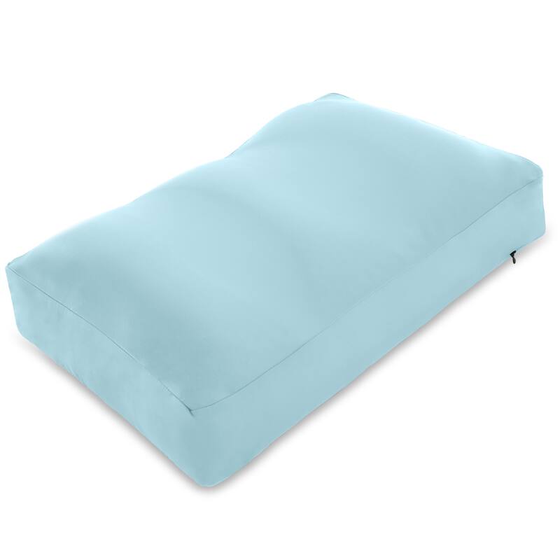 Premium Microbead Pillow, Anti-Aging, Silk like Cover, Sweet Baby Blue - Sweet Baby Blue - Large