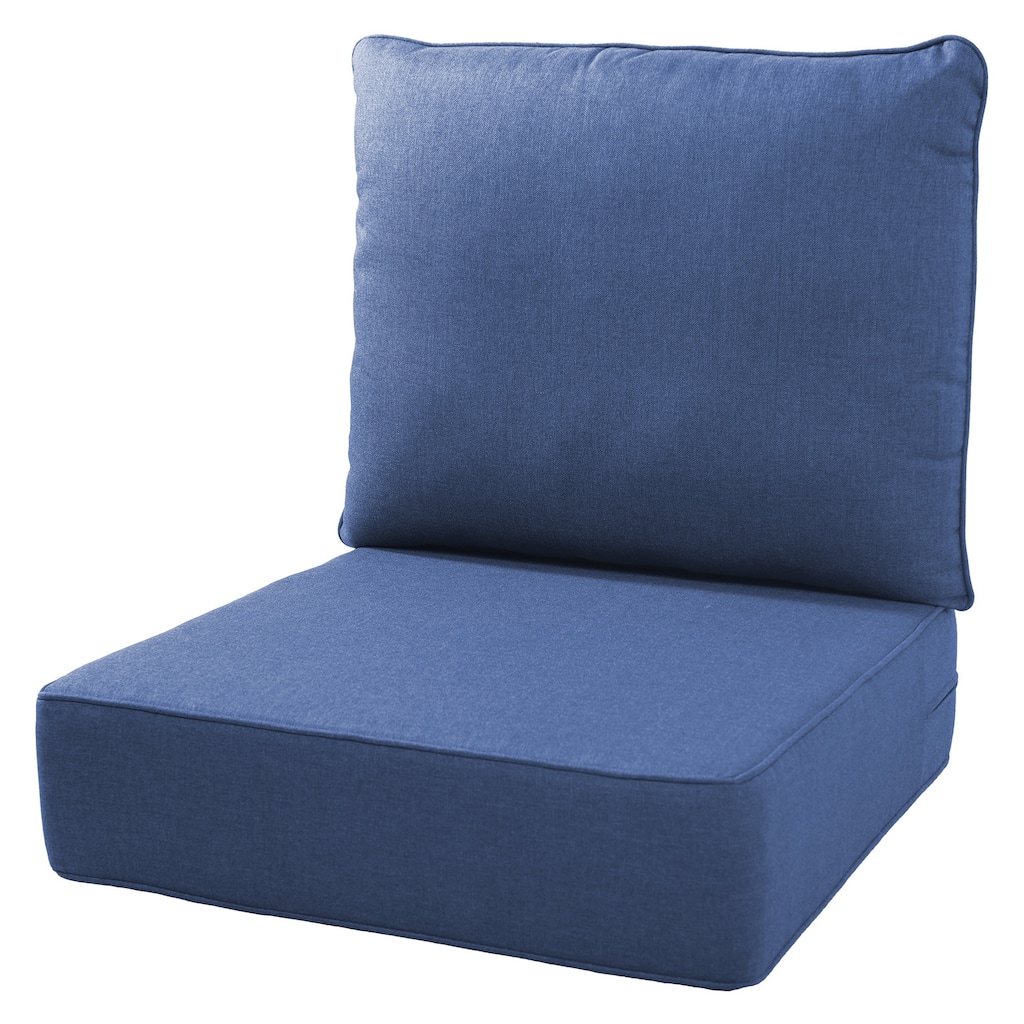 Gymojoy 24"x22"x6" Patio Thick Cushions & Pillows Set - Deep Seat Indoor/Outdoor Water & Fade Resistant