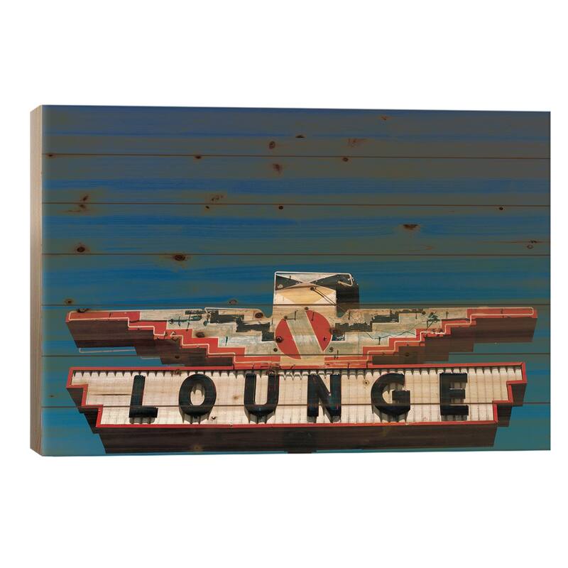 New Mexico Lounge Print On Wood by Bethany Young - Multi-Color - 26x40x1.5
