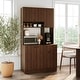 preview thumbnail 20 of 43, Living Skog Pantry Kitchen Microwave Storage Cabinet