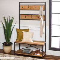 Carbon Loft Geller 72-inch Mixed Material Hall Tree - Barnwood