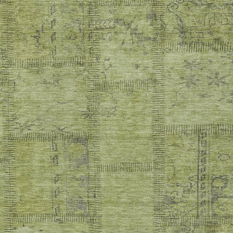 HomeRoots Patchwork Transitional Rectangle Outdoor Rug