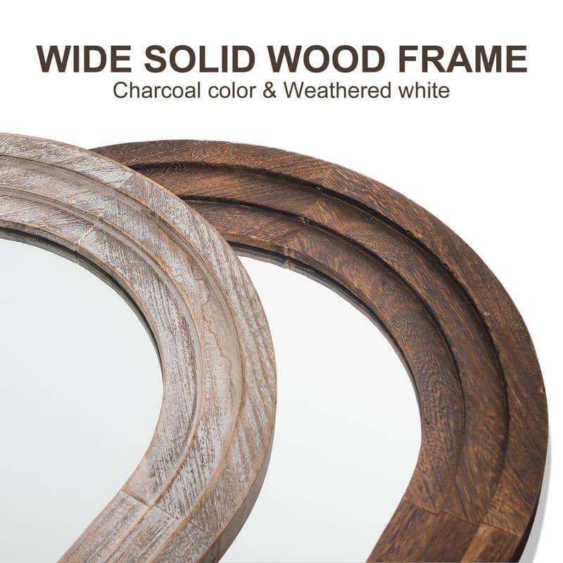 Classic Arched Solid Wood Framed Full Length Mirror