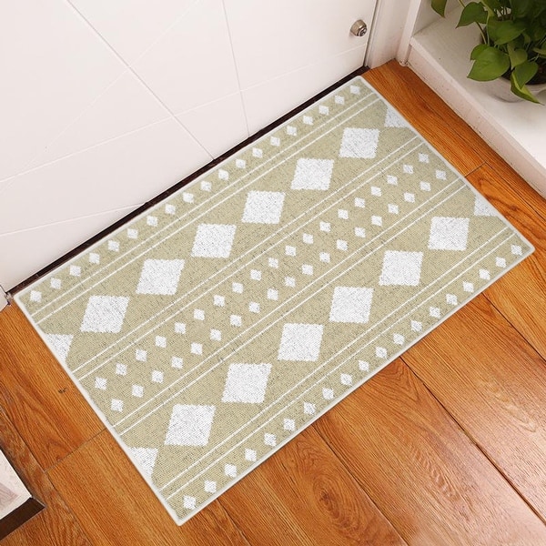 Non Slip Rubber Backed Door Mat Indoor Outdoor Hallway Runner Rug Washable  Rugs