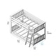preview thumbnail 9 of 37, Max and Lily Twin over Twin Low Bunk with Guard Rails