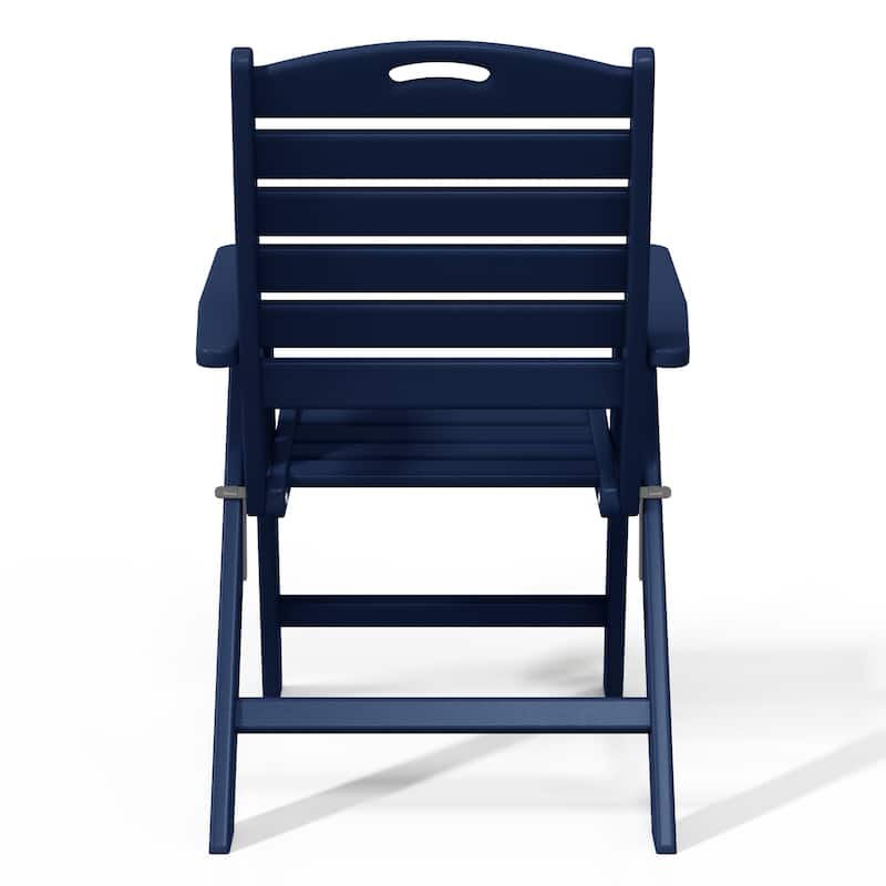 Laguna Foldable Highback Patio Dining Chair with Adjustable Recline Feature