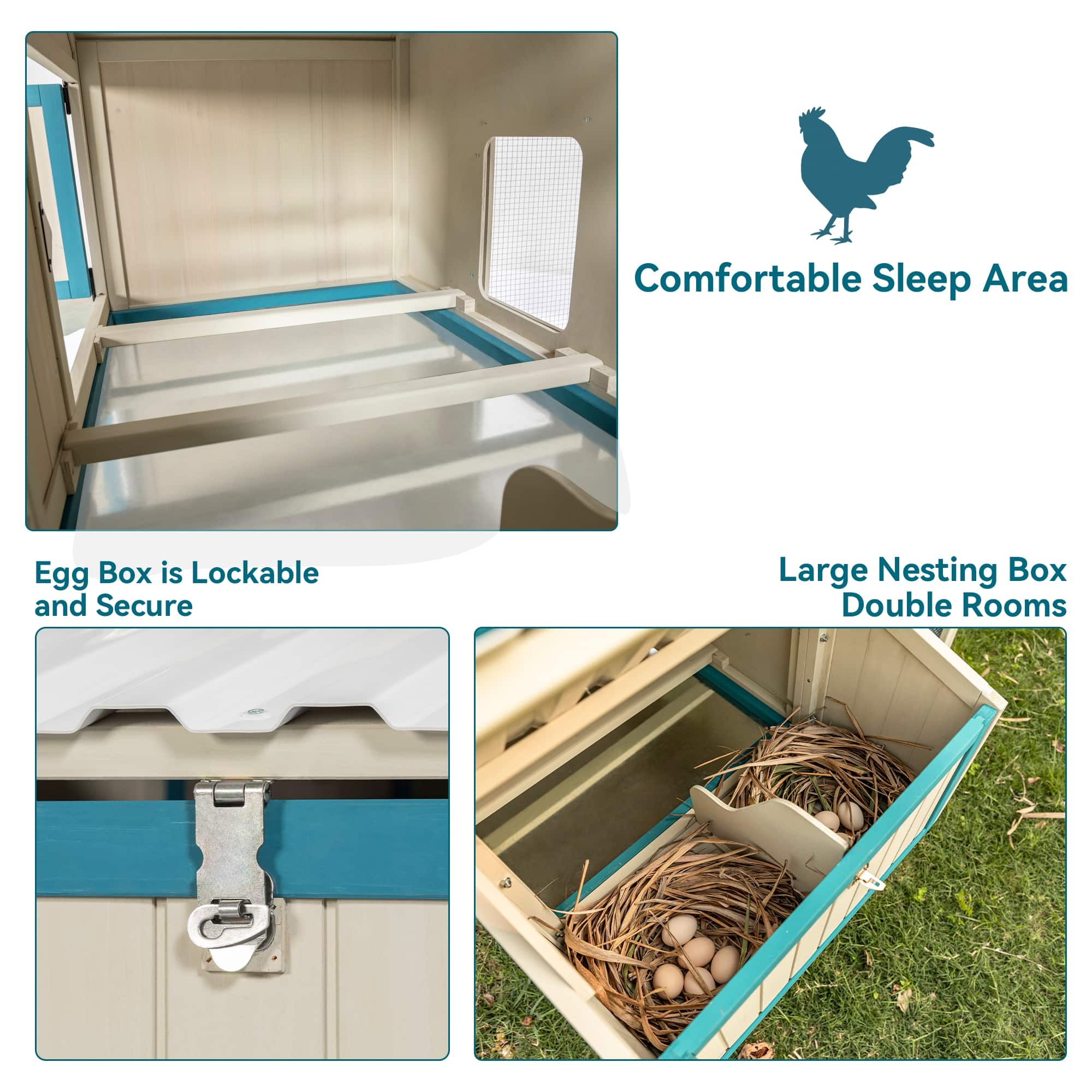 Weatherproof outdoor chicken coop with waterproof PVC roof Bed Bath