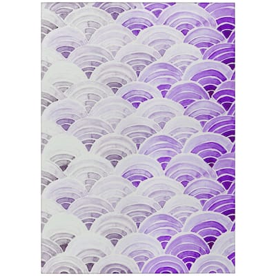 Indoor/ Outdoor Surfside Wave Washable Rug New