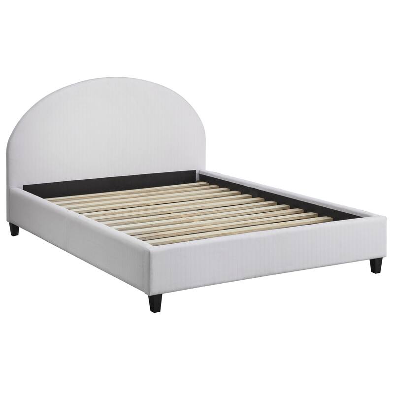 angelo:HOME Ava Mid-Century Upholstered Queen Platfom Bed