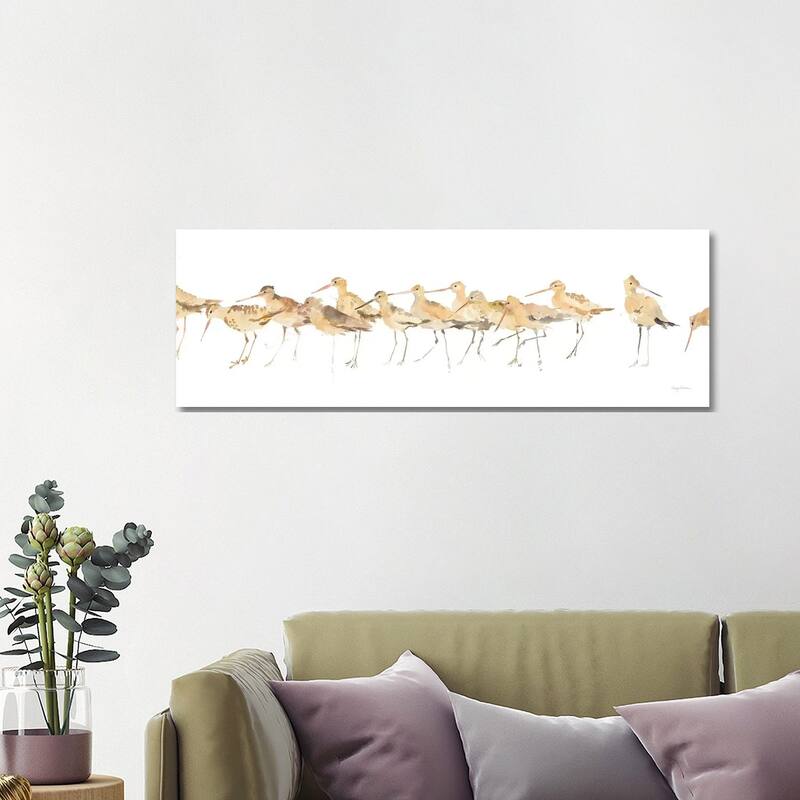iCanvas "Watercolor Sandpipers" by Avery Tillmon Canvas Print - 16x48x1.5