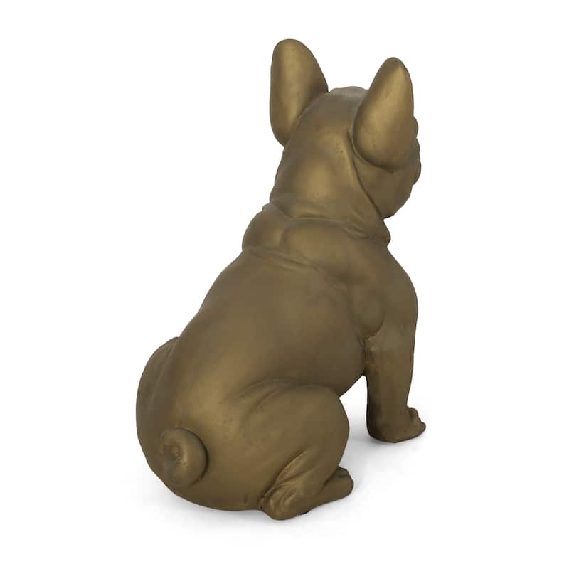 Delamore Outdoor French Bulldog Garden Statue by Christopher Knight Home