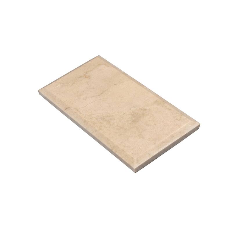 Apollo tile 3 x 6 Grandis Polished Beveled Beige Crema Marfil Marble Tile (5 sq ft/case) - 40 Pack
