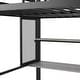 preview thumbnail 8 of 14, Black Full Size Metal Loft Bed with Wardrobe, Desk and Storage Shelves for Bedroom