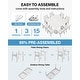 preview thumbnail 25 of 36, WINSOON 10-Piece HIPS All Weather Outdoor Patio Dining Sets with Umbrella Hole& Aluminum Frame,2-Table 8-Chairs