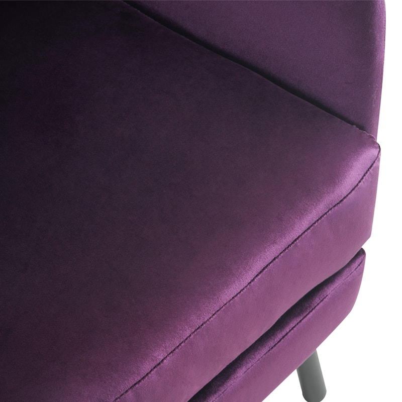 Stylish Wing Back Velvet Accent Chair by Christopher Knight Home