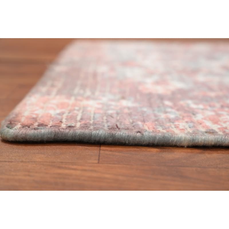 Hand Knotted Oriental Viscose Silk Carpet Modern Abstract Oranges & Rust Abstract Area Rug - 4' 0'' X 2' 0''