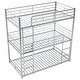 preview thumbnail 6 of 7, Silver Twin Size Steel Triple Bunk Bed with Full-Length Guardrails and Two Ladders