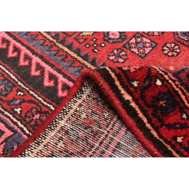 ECARPETGALLERY Hand-knotted Andelz Dark Red Wool Rug - 4'9 x 7'0