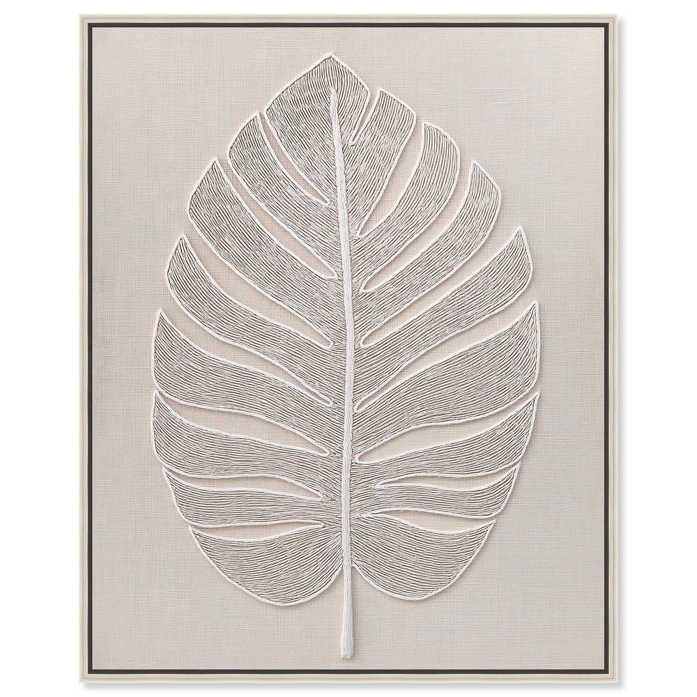 Linen Leaf I Canvas by Art Remedy