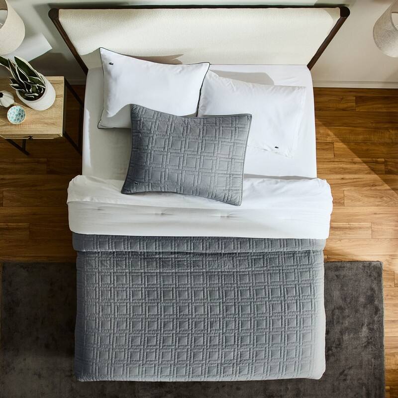 Lacoste Cotton Logo 3-Piece Quilt Set