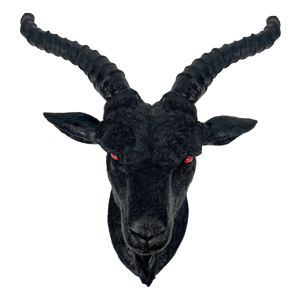 Black Baphomet Lucifer Goat Head Sabbatic Occult Wall Hanging Decor