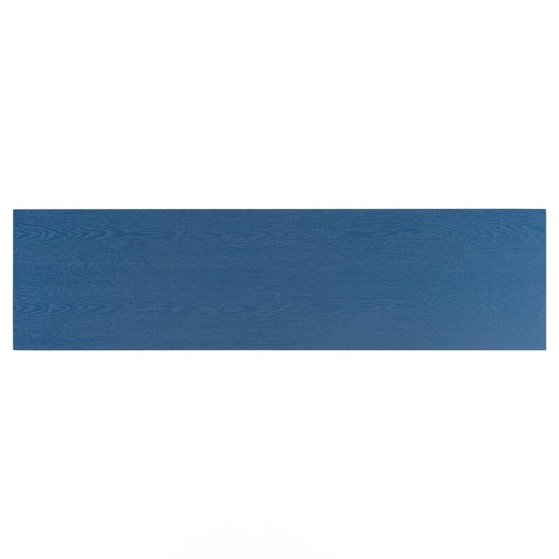 Wooden Console Table with Oak Veneer Top,Farmhouse Entryway Table with Rubber Wood Slender Curved Legs