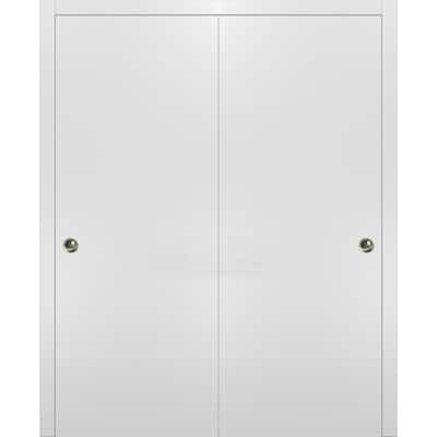 Sliding Closet Bypass Doors / Planum 0010 White Silk
