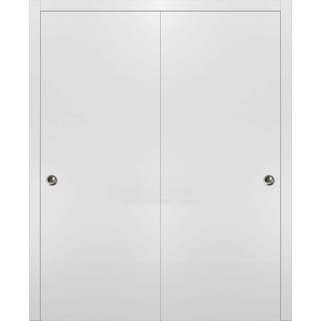 Sliding Closet Bypass Doors / Planum 0010 White Silk