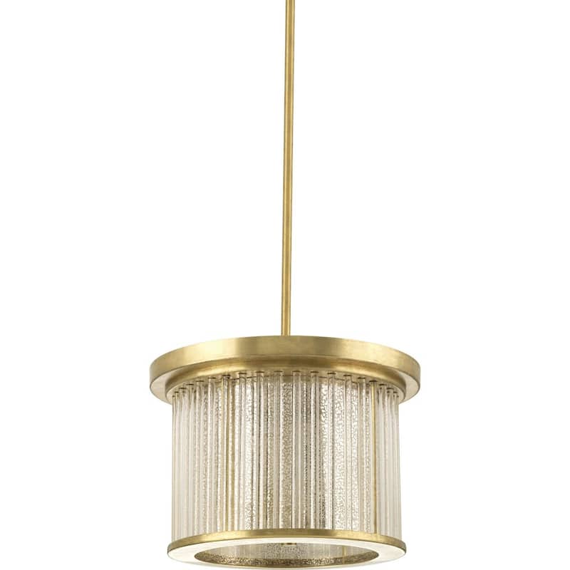 POINT DUME® Sequit Point Collection Brushed Brass Semi-Flush Convertible - 14.25 in x 14.25 in x 14.375 in