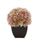 preview thumbnail 23 of 30, Faux Hydrangea in Matte Brown Tapered Zinc Cube