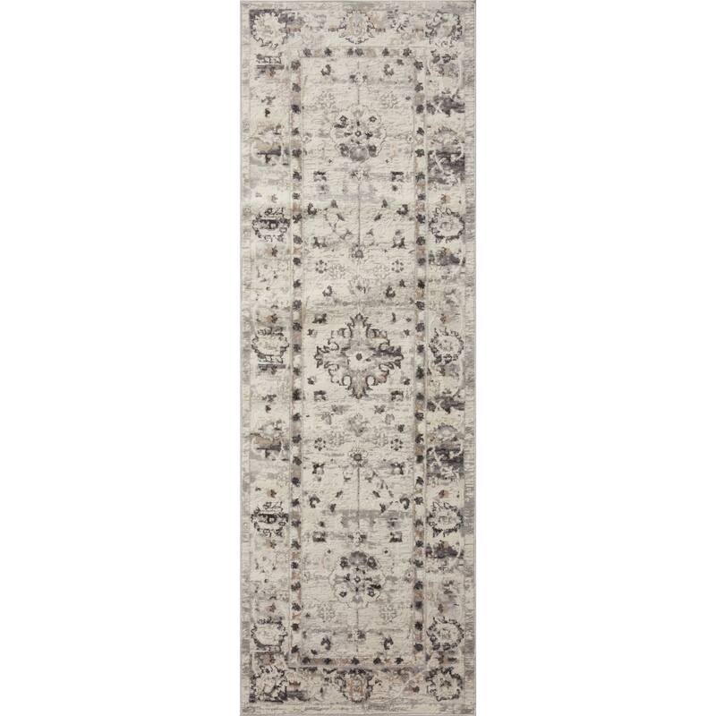 Alexander Home Madison Persian Area Rug - 2' 7" x 10' Runner - Ivory / Stone - Runner/Rectangle