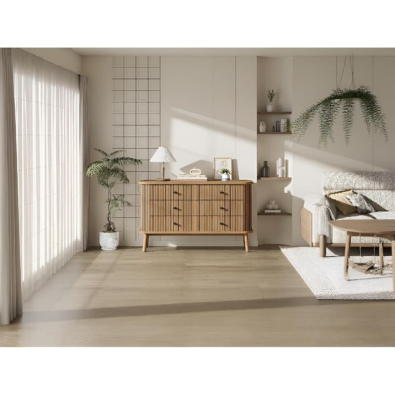 47in Wide Six Drawer Dresser, Chest of Drawers for Bedroom/Living Room