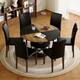 Option Black+Walnut-6 Chairs