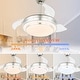 preview thumbnail 20 of 44, 36" Modern Retractable Ceiling Fan with Led Light, 6-Speed Reversible Ceiling Fan with Remote - 36