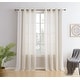 preview thumbnail 23 of 62, HLC.me Madison Faux Linen Textured Sheer Privacy Sun Light Filtering Window Grommet Thick Curtains Panels, Set of 2