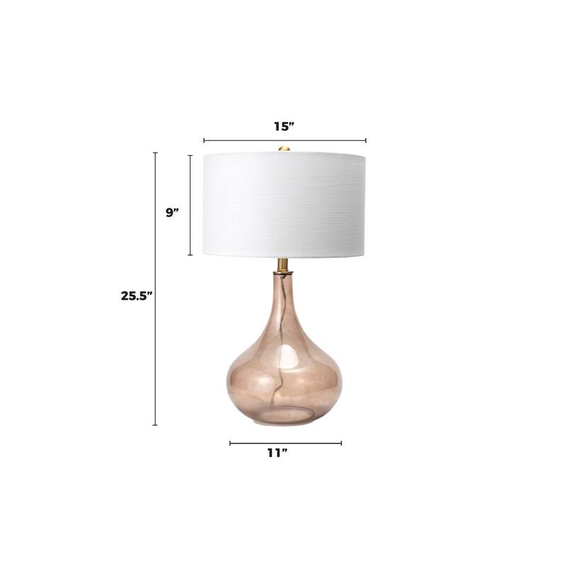 Nuloom Farrell 26" Glass Table Lamp - 15"W x 15"D x 25.5"H