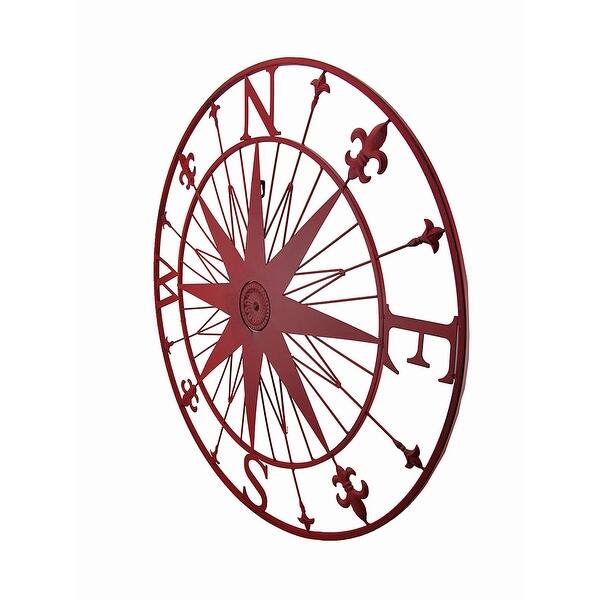 Shop Compass Rose Fleur De Lis Vintage Finish Metal Wall