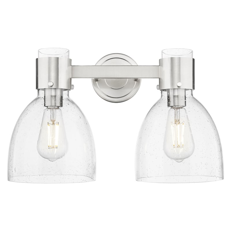 Innovations Lighting 464-2W-G464D-7SDY Lawton Bell 2 Light 16" Wide - Satin Nickel