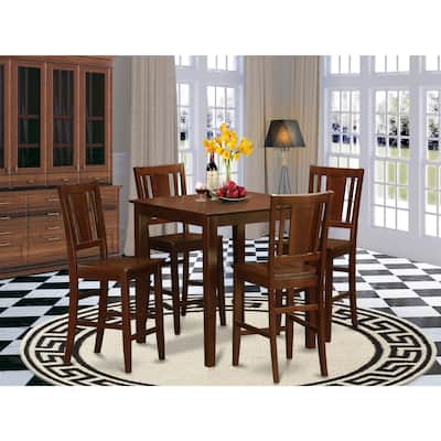 Counter Height Dining Set - Modern Pub Table & Chairs - Square High Table for Kitchens & Dinettes