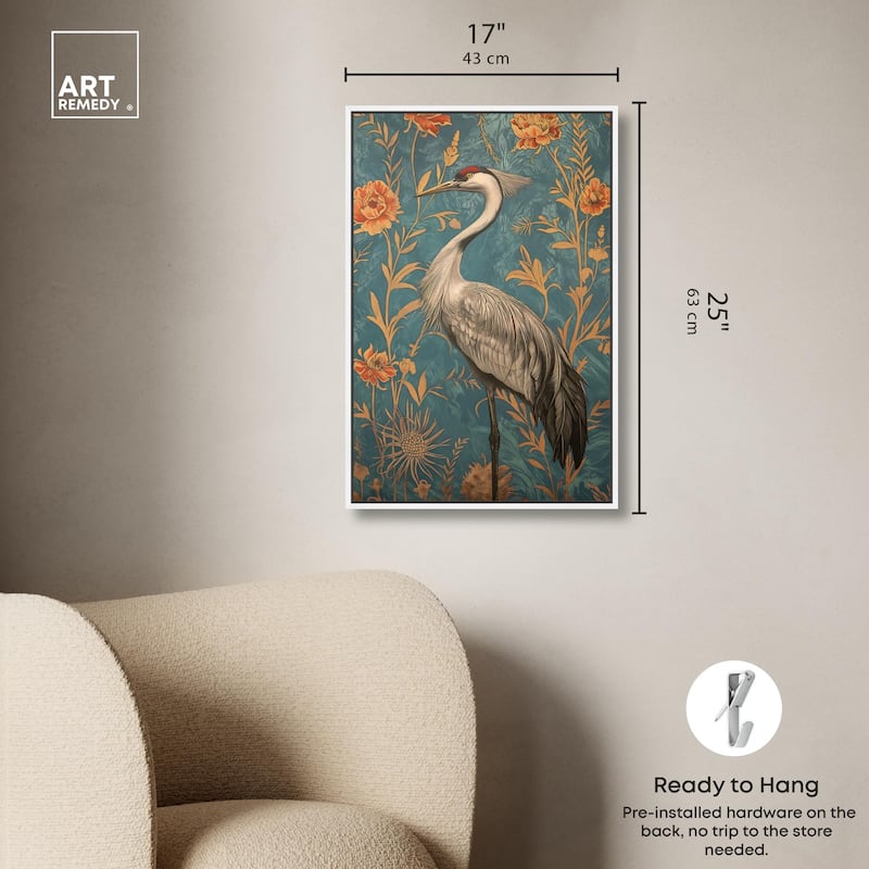 Graceful Grus Gaze Canvas by Art Remedy