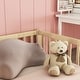 preview thumbnail 7 of 9, Kids Double Twin Size Floor Bed Frame with Guardrails, Natural