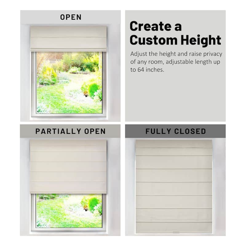 CHICOLOGY Cordless Roman Shades, Privacy Window Blinds for Home