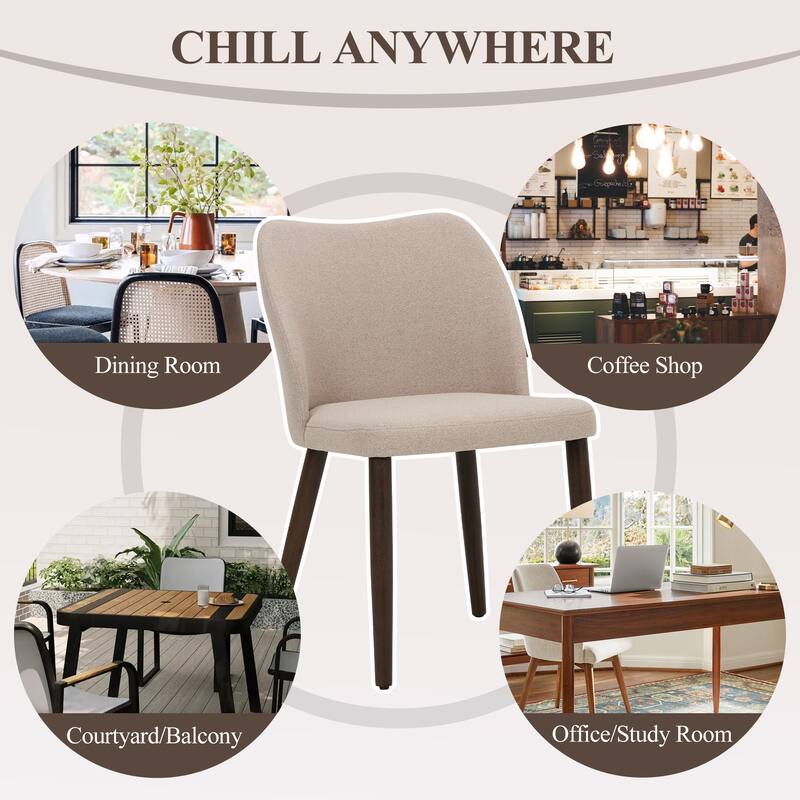 Modern Dining Chairs Upholstered Kitchen Chairs (set of 2)